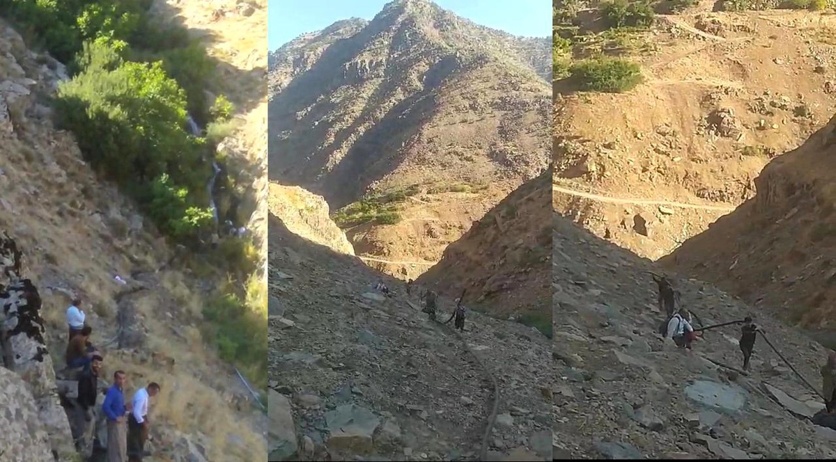 Hakkari\'nin Taşbaşı köyü sakinleri su hatlarını yenileyerek mahallelerine su akışını sağladı