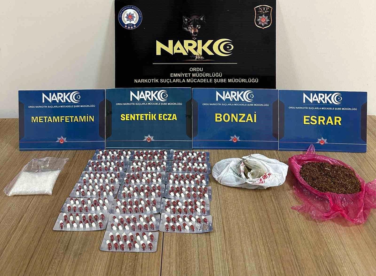 Ordu\'da Uyuşturucu Operasyonu: 2 Tutuklama, 13 Şahıs Hakkında Adli İşlem
