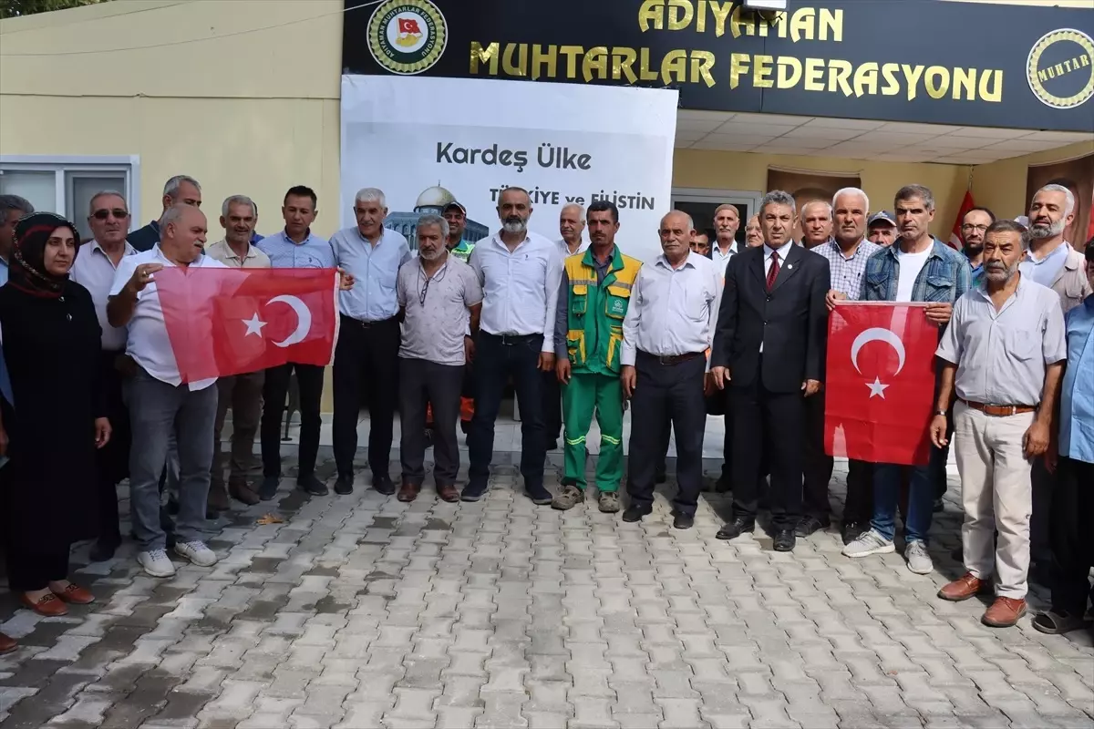 Adıyaman Muhtarlar Federasyonu Filistinlilere Destek Açıklaması Yaptı