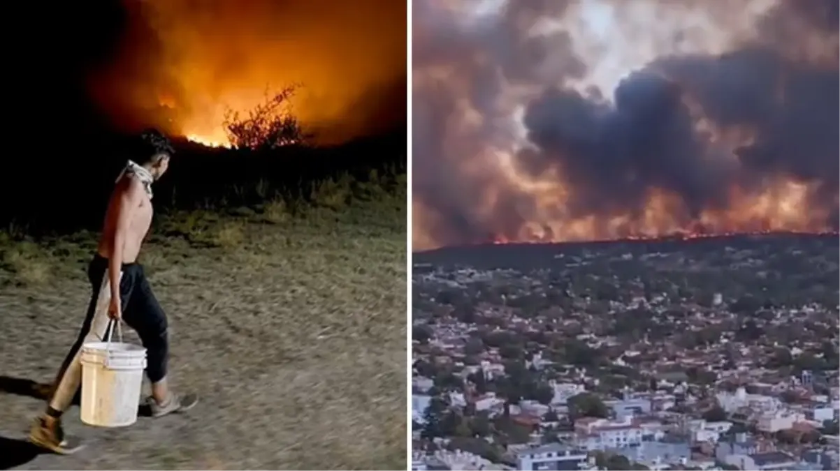 Arjantin\'deki orman yangını, yerleşim yerlerine sıçradı