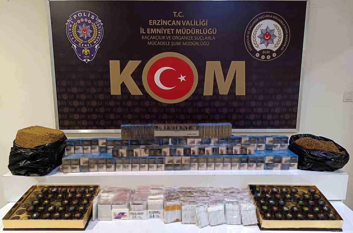 Erzincan\'da Kaçak Sigara ve Tütün Operasyonu