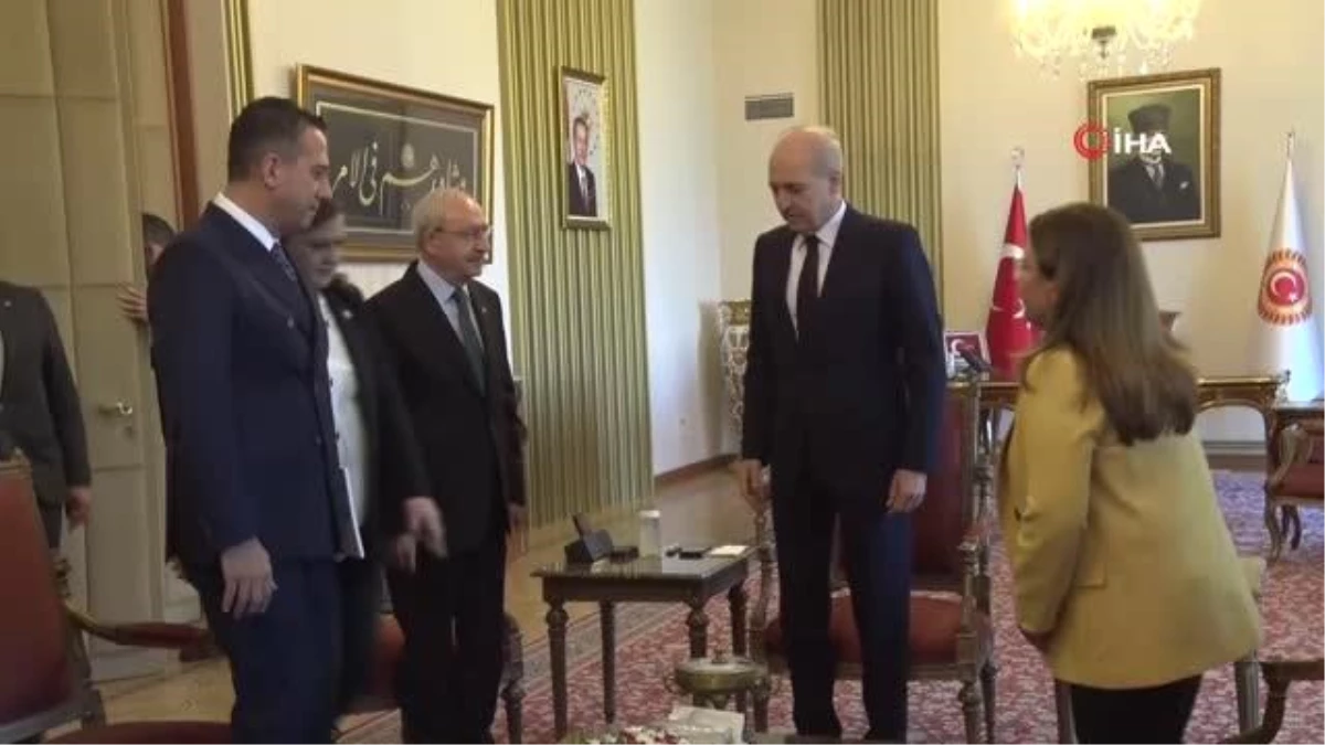 TBMM Başkanı Numan Kurtulmuş, CHP Genel Başkanı Kemal Kılıçdaroğlu\'nu kabul etti