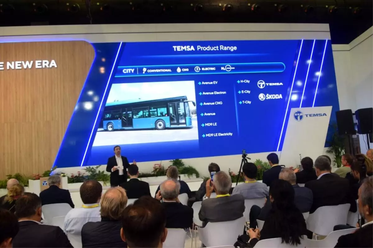 Temsa elektrikli ve hidrojenli araçlarını Busworld\'de sergiledi