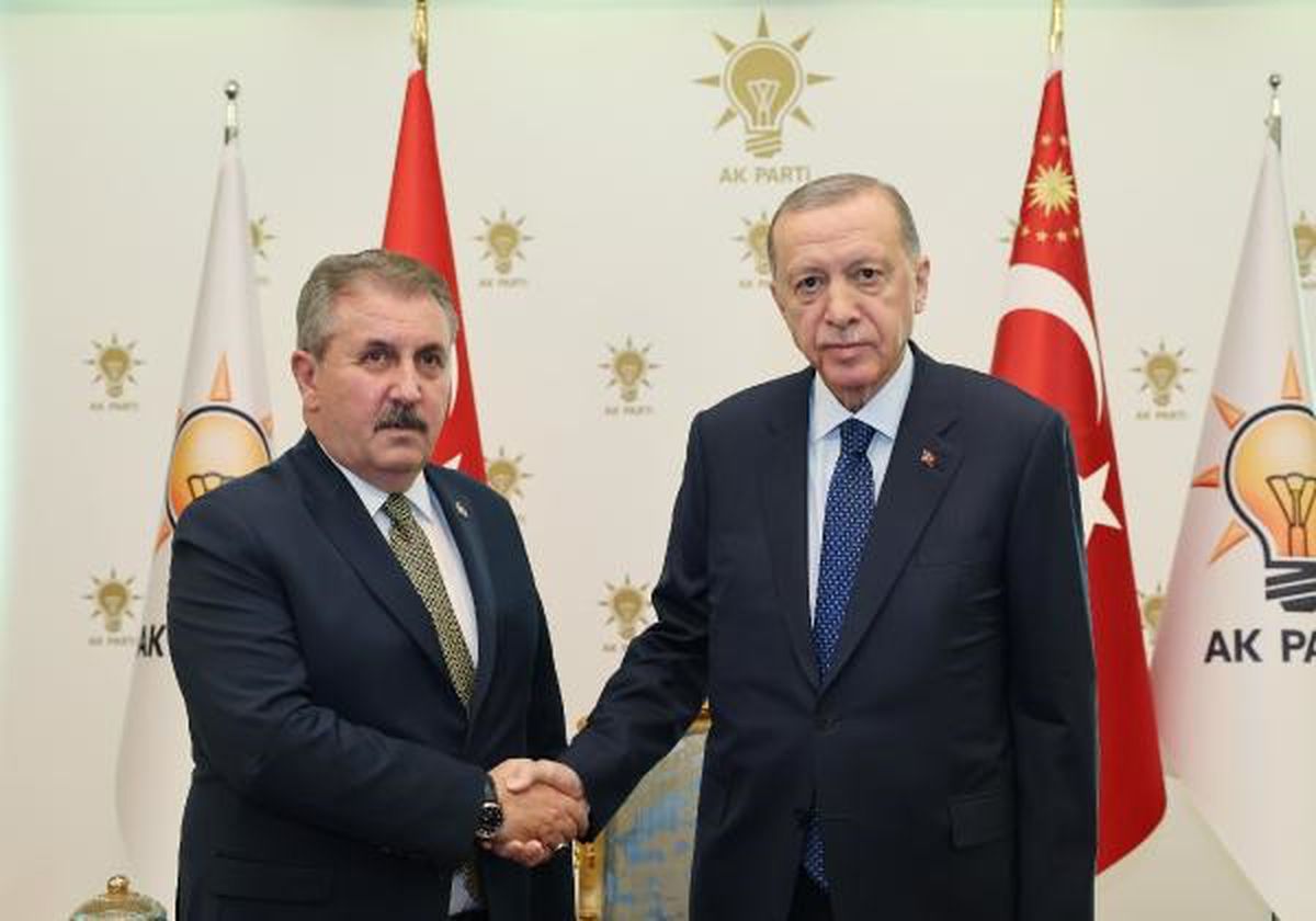 Erdoğan, BBP Genel Başkanı Destici ile AKP Genel Merkezi\'nde Görüştü
