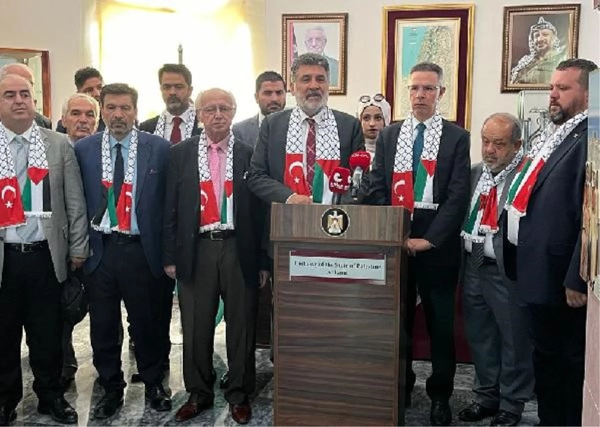 Milli Yol Partisi Genel Başkanı Remzi Çayır, Filistin\'in Ankara Büyükelçiliği\'ni ziyaret etti