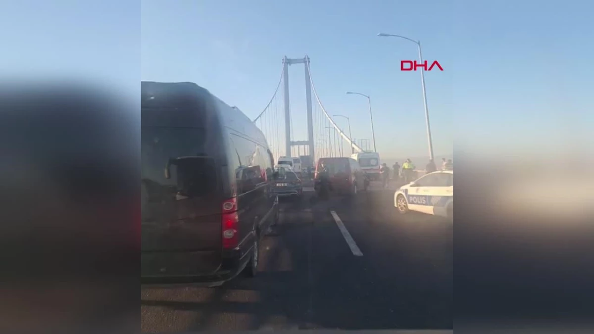 Osmangazi Köprüsü girişinde zincirleme trafik kazası: 8 yaralı