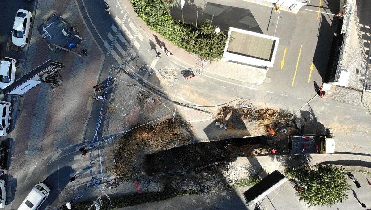 Şişli\'de Kadının Çöktüğü Kaldırımın Onarımı Başladı