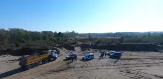 Sakarya'da İzinsiz Kum Yükleme Operasyonu