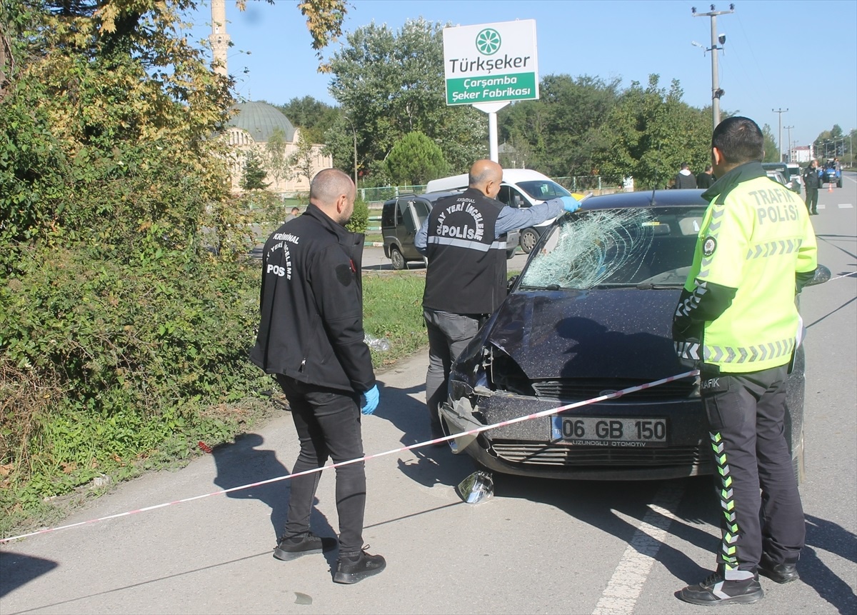 Samsun\'da Otomobilin Çarptığı Kadın Hayatını Kaybetti