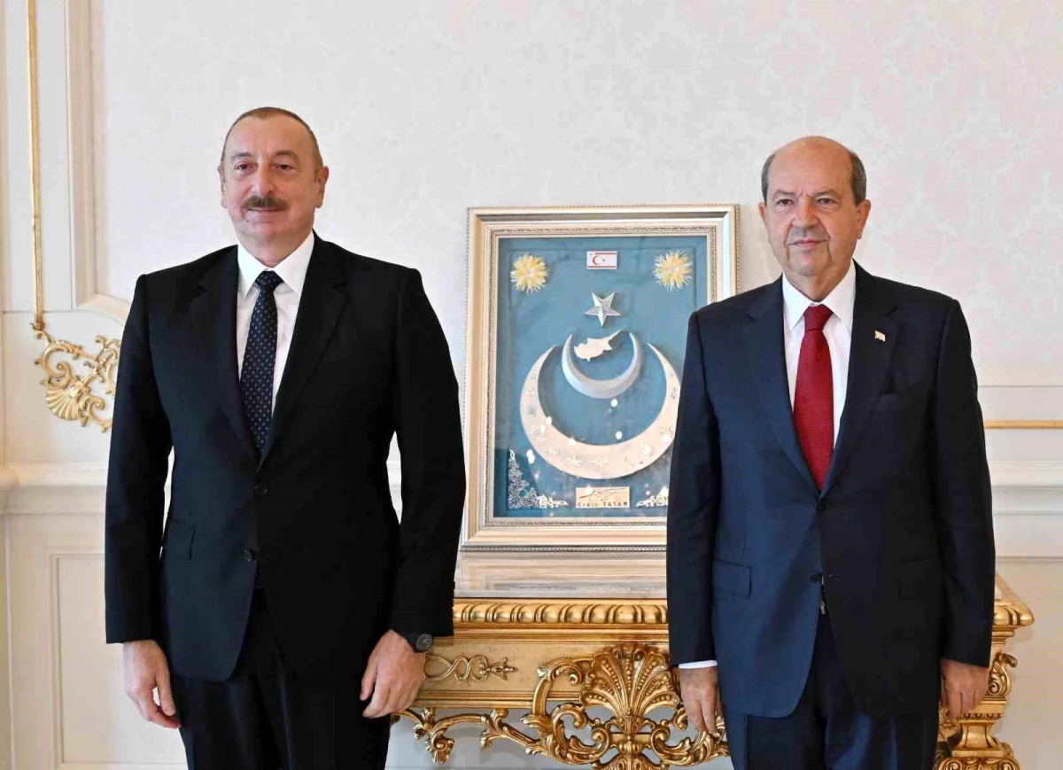 KKTC Cumhurbaşkanı Ersin Tatar, Azerbaycan Cumhurbaşkanı İlham Aliyev\'le Görüştü