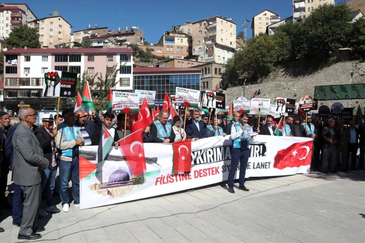 Bitlis\'te STK\'lar Filistin\'e Destek Mitingi Düzenledi