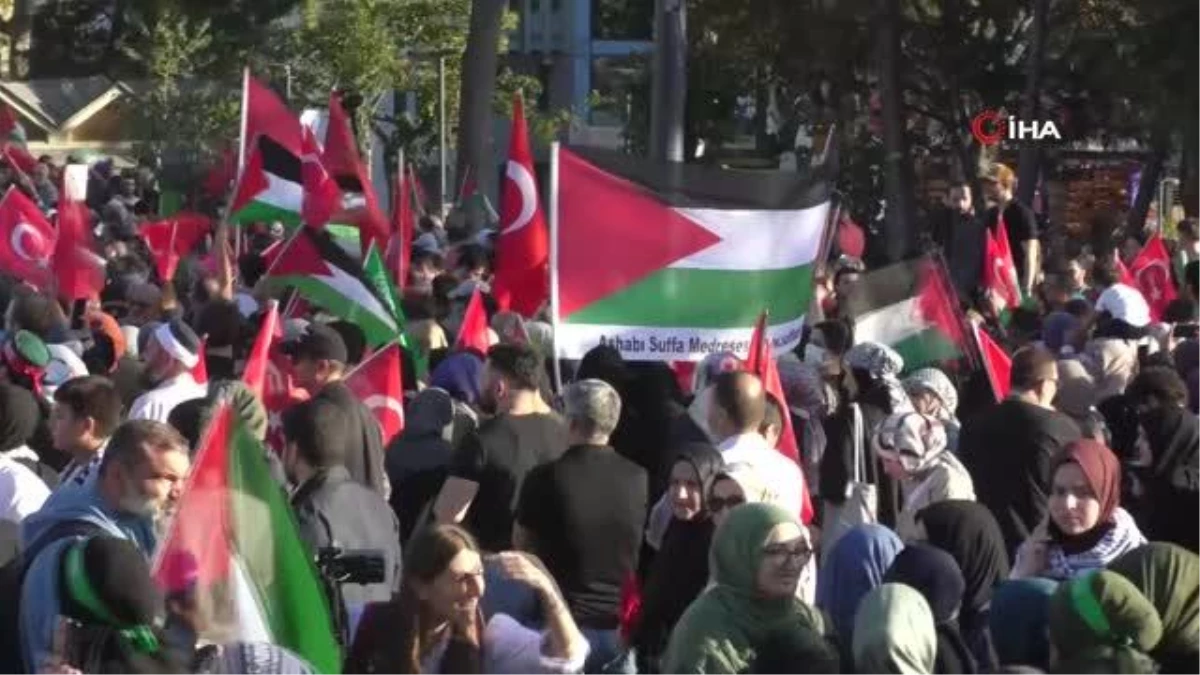 Fatih\'te Filistin\'e Destek Yürüyüşü Düzenlendi