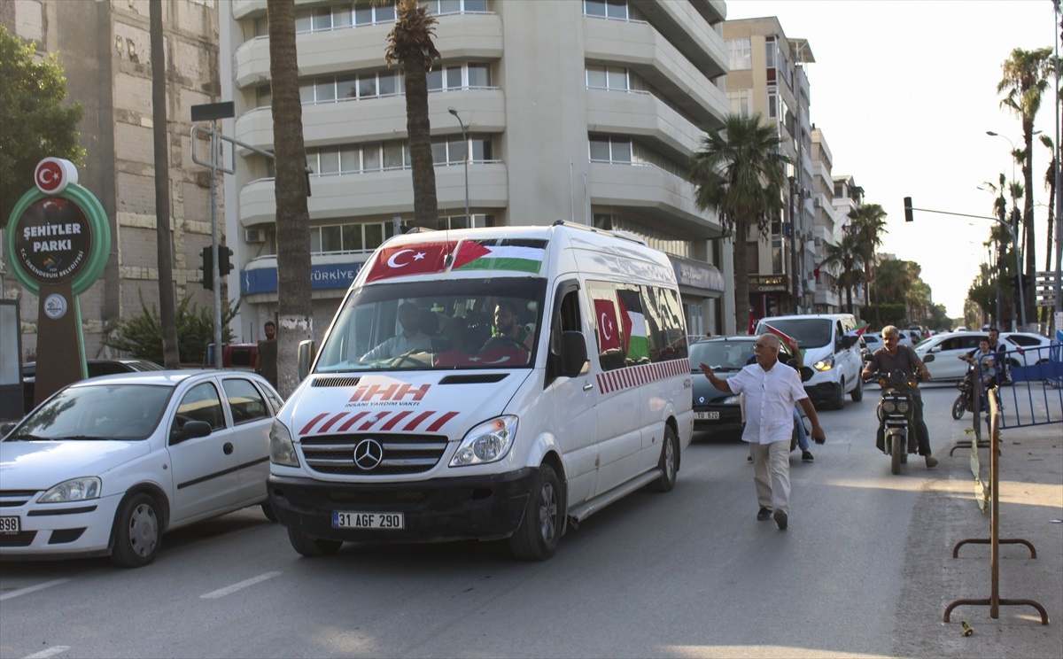 İskenderun\'da Filistin\'e Destek Konvoyu Düzenlendi