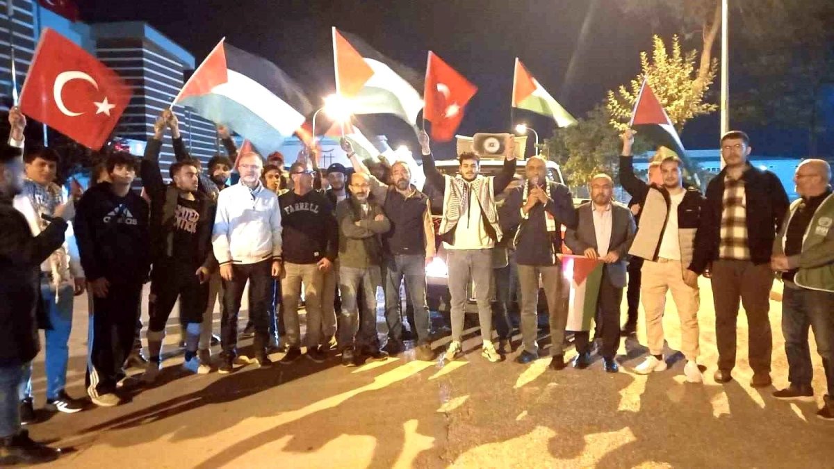 Kütahya\'da Filistin için destek konvoyu düzenlendi