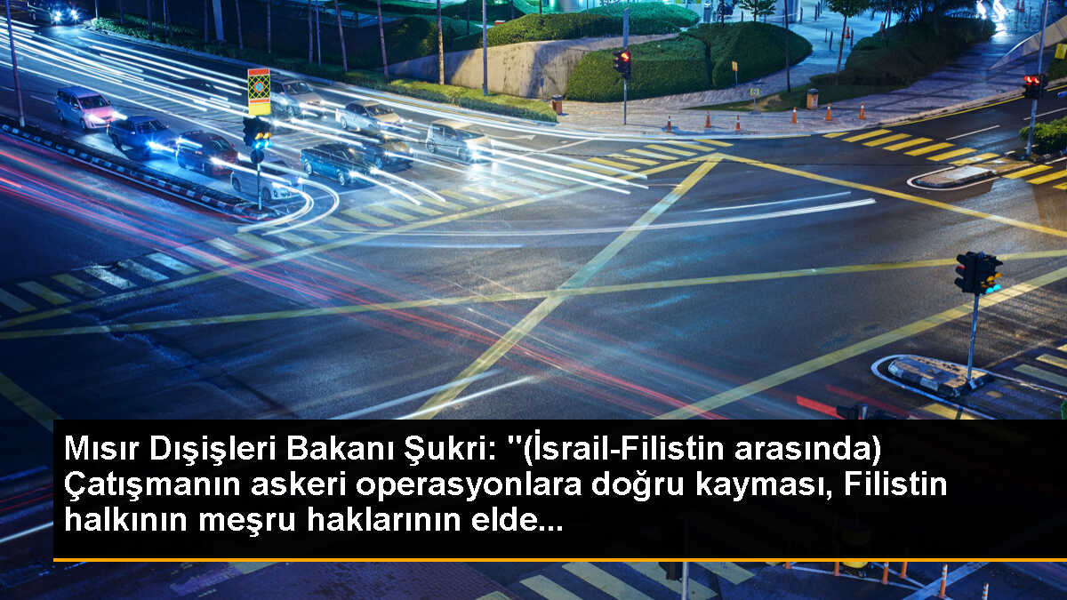 Mısır Dışişleri Bakanı Şukri: "(İsrail-Filistin arasında) Çatışmanın askeri operasyonlara doğru kayması, Filistin halkının meşru haklarının elde...