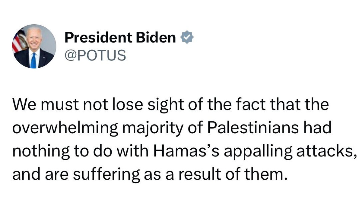 ABD Başkanı Biden: Filistinlilerin acı çektiği gerçeğini gözden kaçırmamalıyız