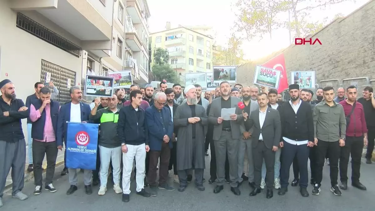 Sarıyer'de ABD İstanbul Başkonsolosluğu Önünde Filistin Protestosu