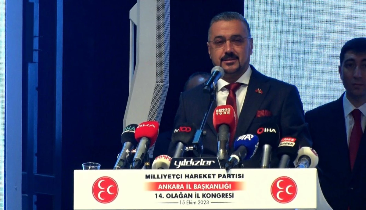 Ankara\'da MHP İl Kongresi\'nde Alparslan Doğan yeniden başkan seçildi