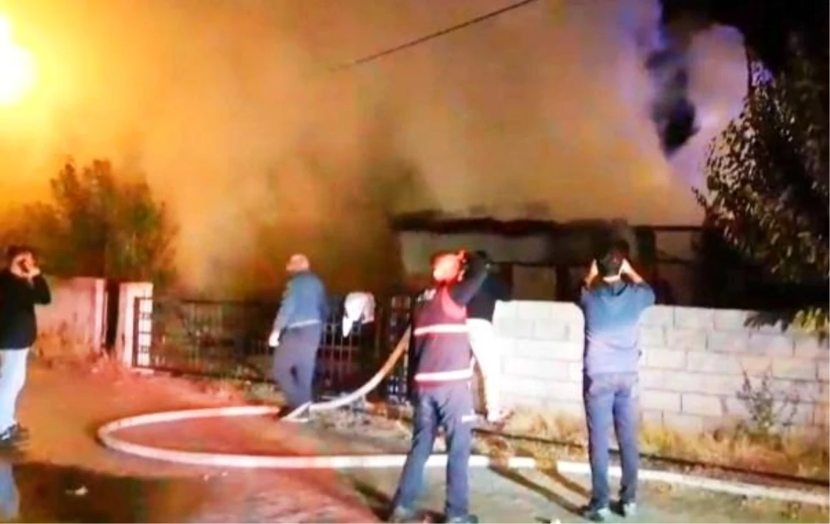 Edirne\'nin Meriç ilçesinde çıkan yangında 2 evde hasar oluştu