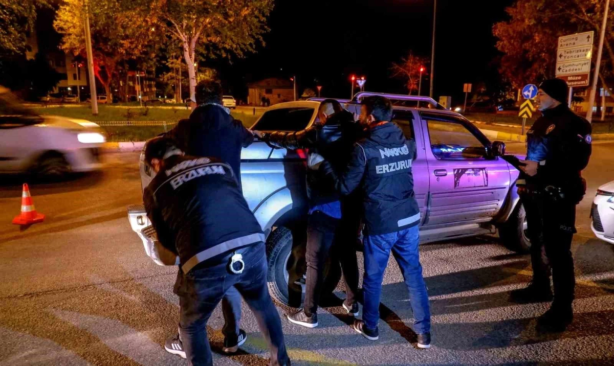 Erzurum\'da Narko Alan Uygulaması: 7 Gün Boyunca 723 Polis Görev Yaptı