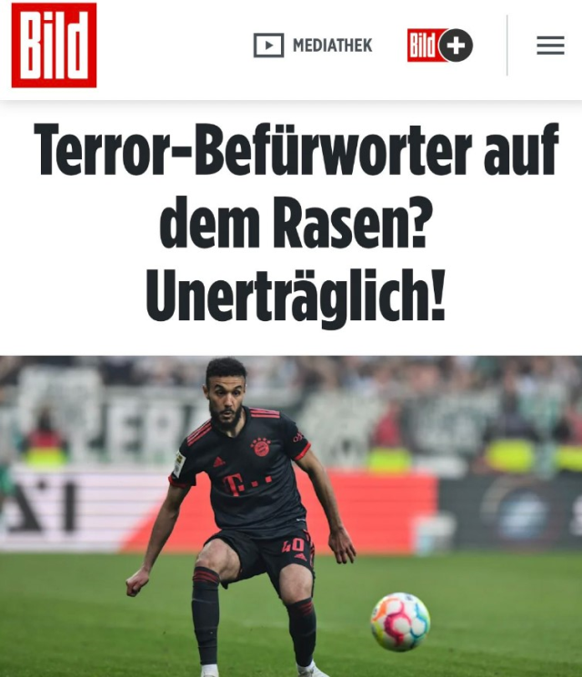 Filistin'e destek veren Bayern Münih'in yıldızı Mazraoui için Bild'den skandal manşet! Sınır dışı edilmesini isteyen bile var