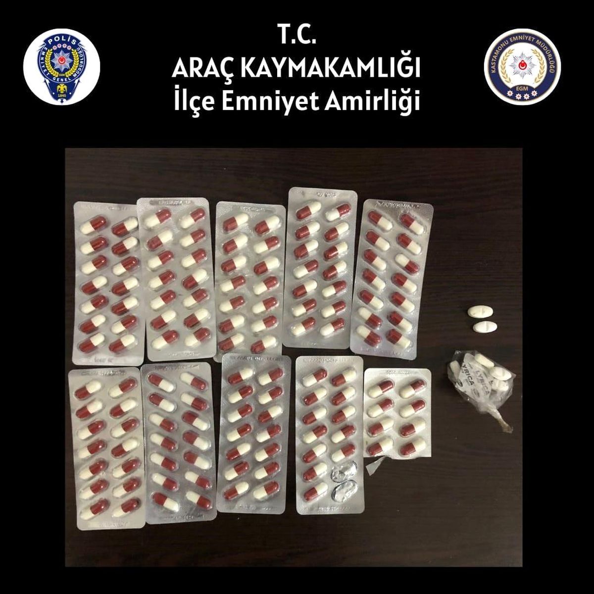 Kastamonu\'da 140 Adet Uyuşturucu Hap Ele Geçirildi