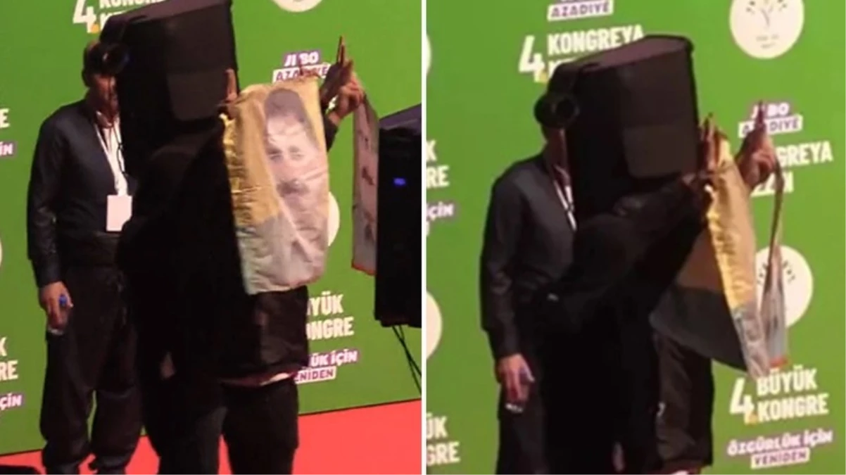Yeşil Sol Parti kongresinde terör örgütü elebaşının posterini açan şüpheli tutuklandı