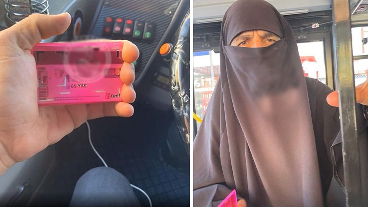 Kadın kılığına giren adam, annesinin akbilini kullanırken yakalandı