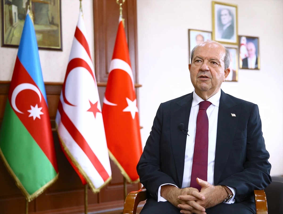 KKTC Cumhurbaşkanı Tatar, Azerbaycan ziyaretini AA\'ya değerlendirdi Açıklaması