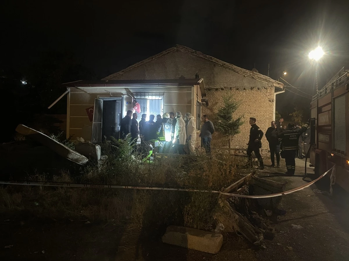 Konya\'da 77 yaşındaki kişi prefabrik evde çıkan yangında hayatını kaybetti