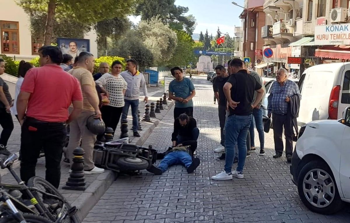 Muğla\'da otomobilin çarptığı motosiklet sürücüsü yaralandı