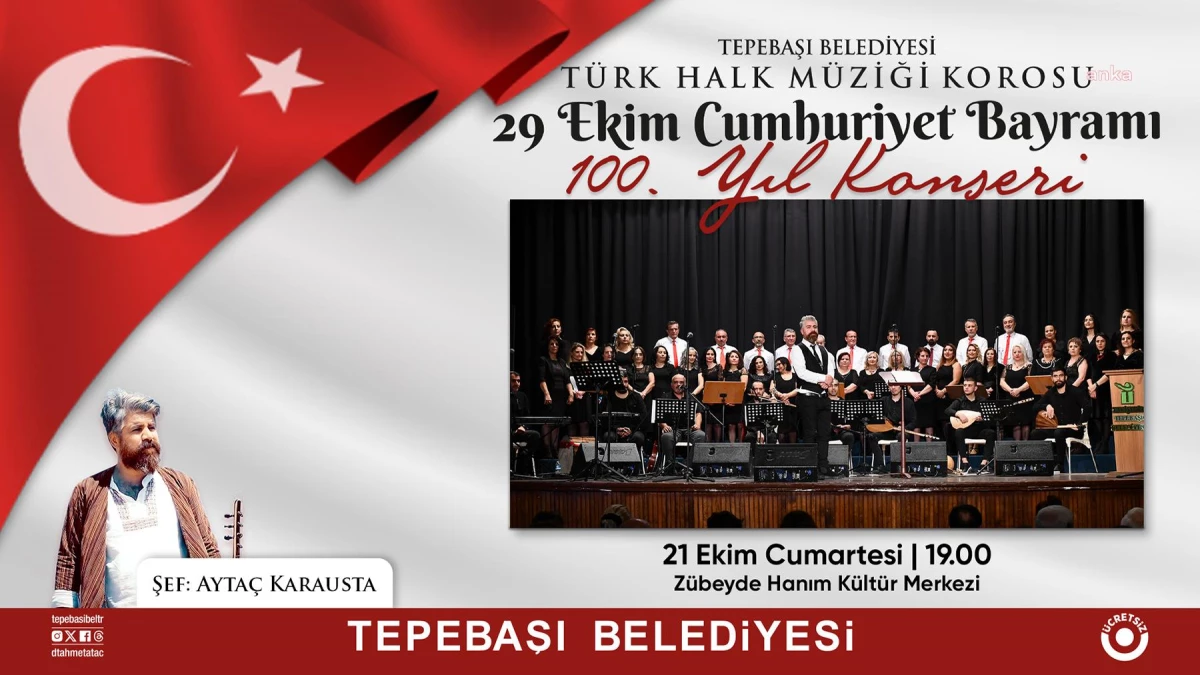 Tepebaşı Belediyesi Türk Halk Müziği Korosu, Cumhuriyetin 100. yılı için özel bir konser düzenliyor