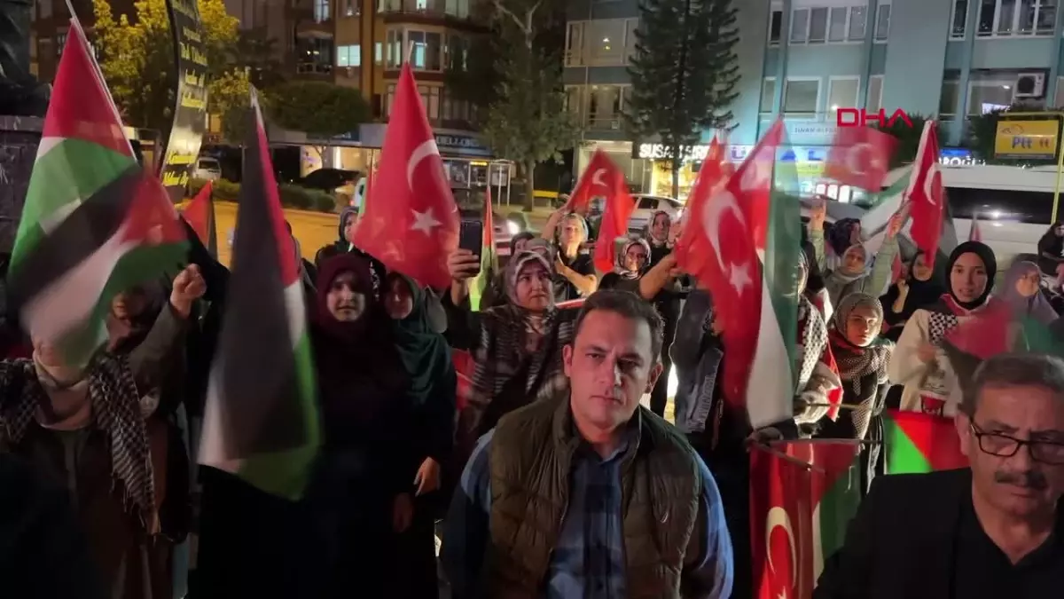 ALANYA\'DA İSRAİL PROTESTOSU