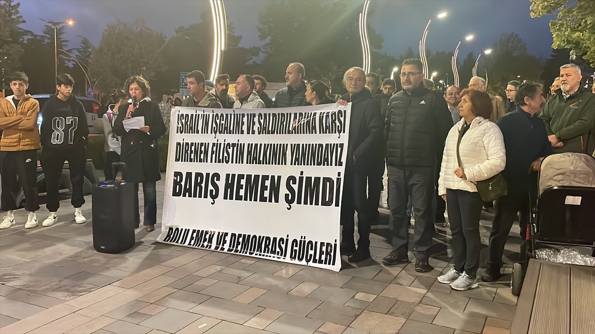 Bolu\'da İsrail\'in Gazze\'ye yönelik saldırıları protesto edildi