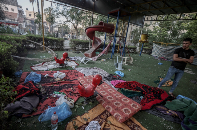 İsrail'in 500 masumu katlettiği hastanenin son hali! Her kare kahrediyor