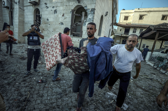 İsrail'in 500 masumu katlettiği hastanenin son hali! Her kare kahrediyor