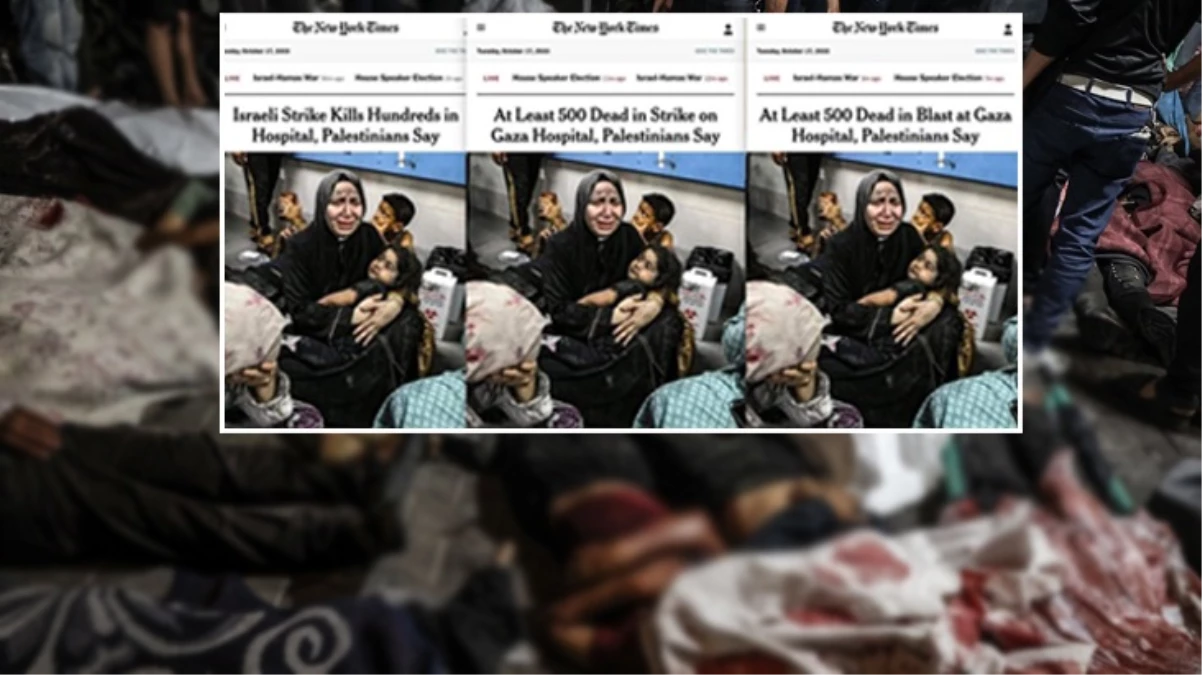 İsrail\'i aklamaya çalışan ABD\'li gazete New York Times, 3 kez manşet değiştirdi