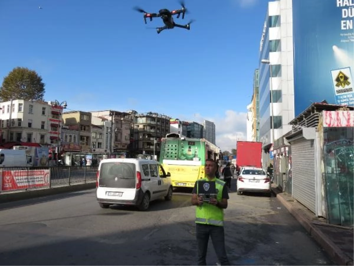 Kadıköy\'de Drone Destekli Denetim: 9 Sürücüye Ceza
