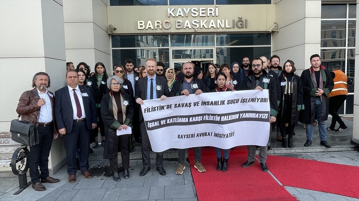 Kayseri Avukat İnsiyatifi İsrail\'in Filistin\'e saldırılarına tepki gösterdi