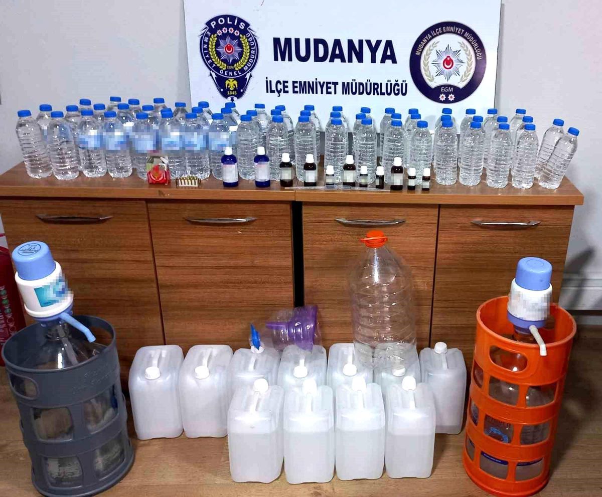 Mudanya\'da Sahte İçki ve Malzemeleri Ele Geçirildi