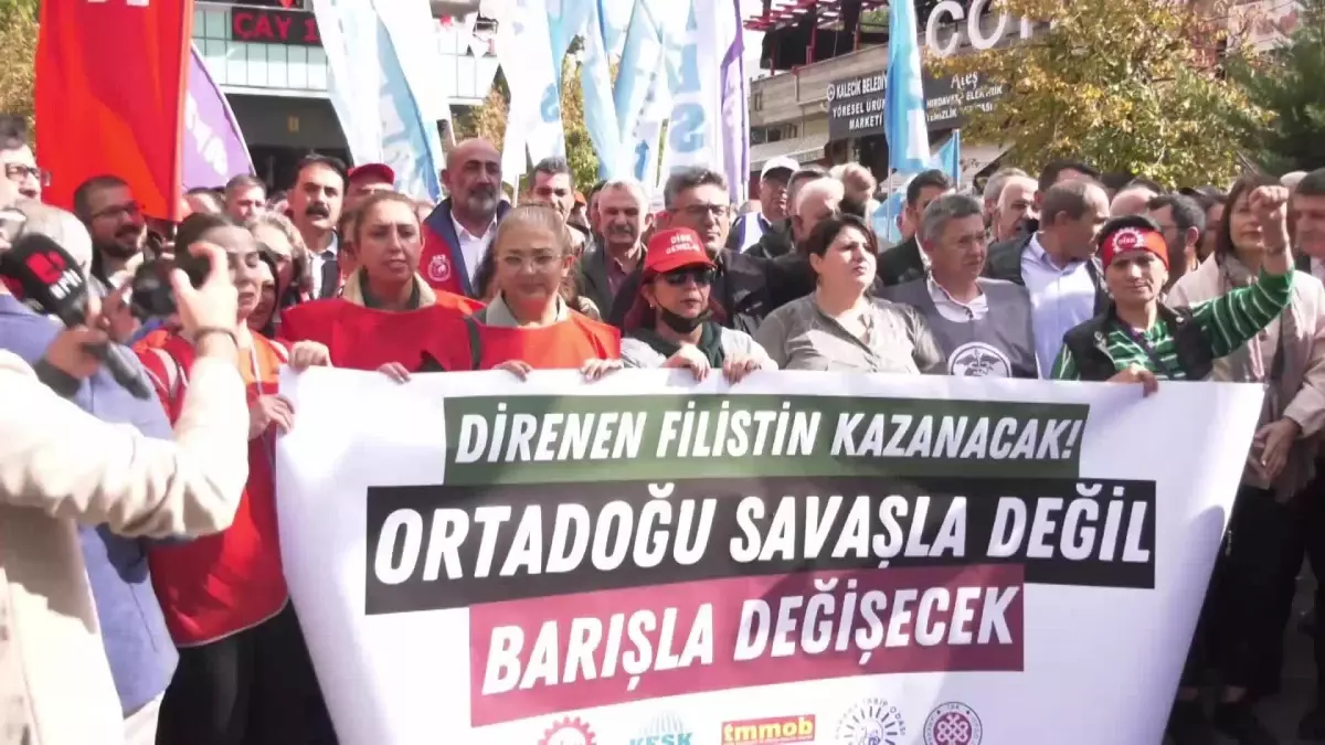 Sendikalar ve Meslek Örgütlerinden Ankara\'da İsrail\'e Protesto: "Amerikan Emperyalizmi Filistin Halkının ve Tüm Bölge Halklarının Ortak Düşmanıdır"