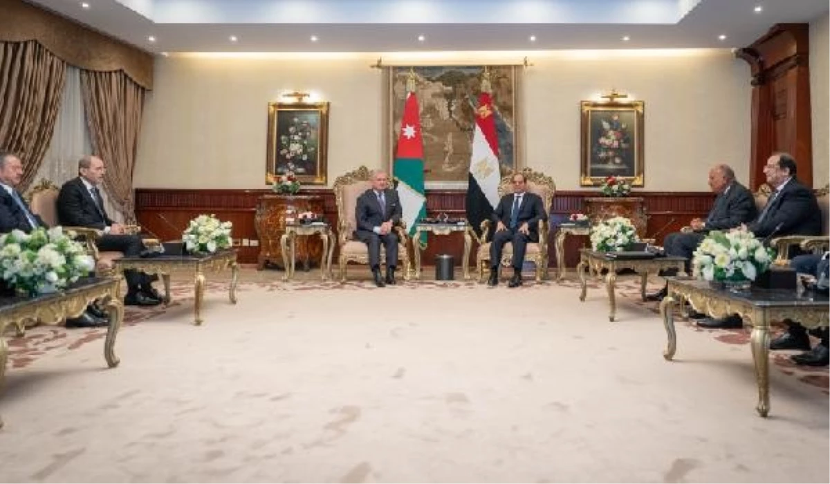 Ürdün Kralı Abdullah ve Mısır Devlet Başkanı Sisi, Gazzelilerin zorla göç ettirilmesine karşı ortak tutumlarını teyit etti