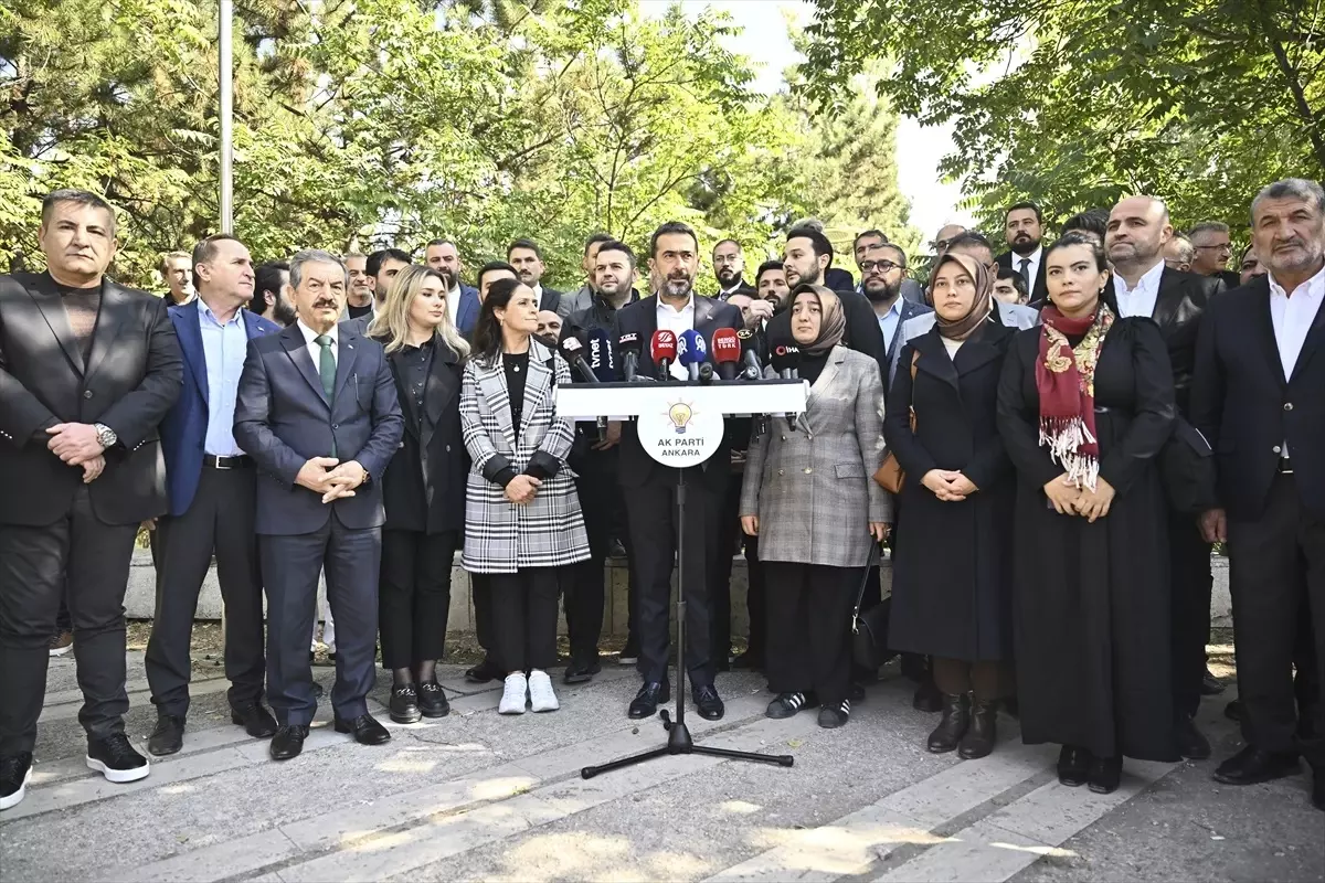 AK Parti Ankara İl Başkanlığı, İsrail\'in Gazze\'deki hastane saldırısını protesto etti