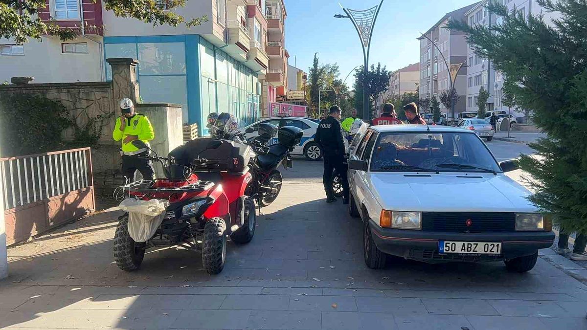 Nevşehir\'de Polis Ekipleri Dur İkazına Uymayan ATV Sürücüsüne 30 Bin 340 Lira Cezayı Kesti