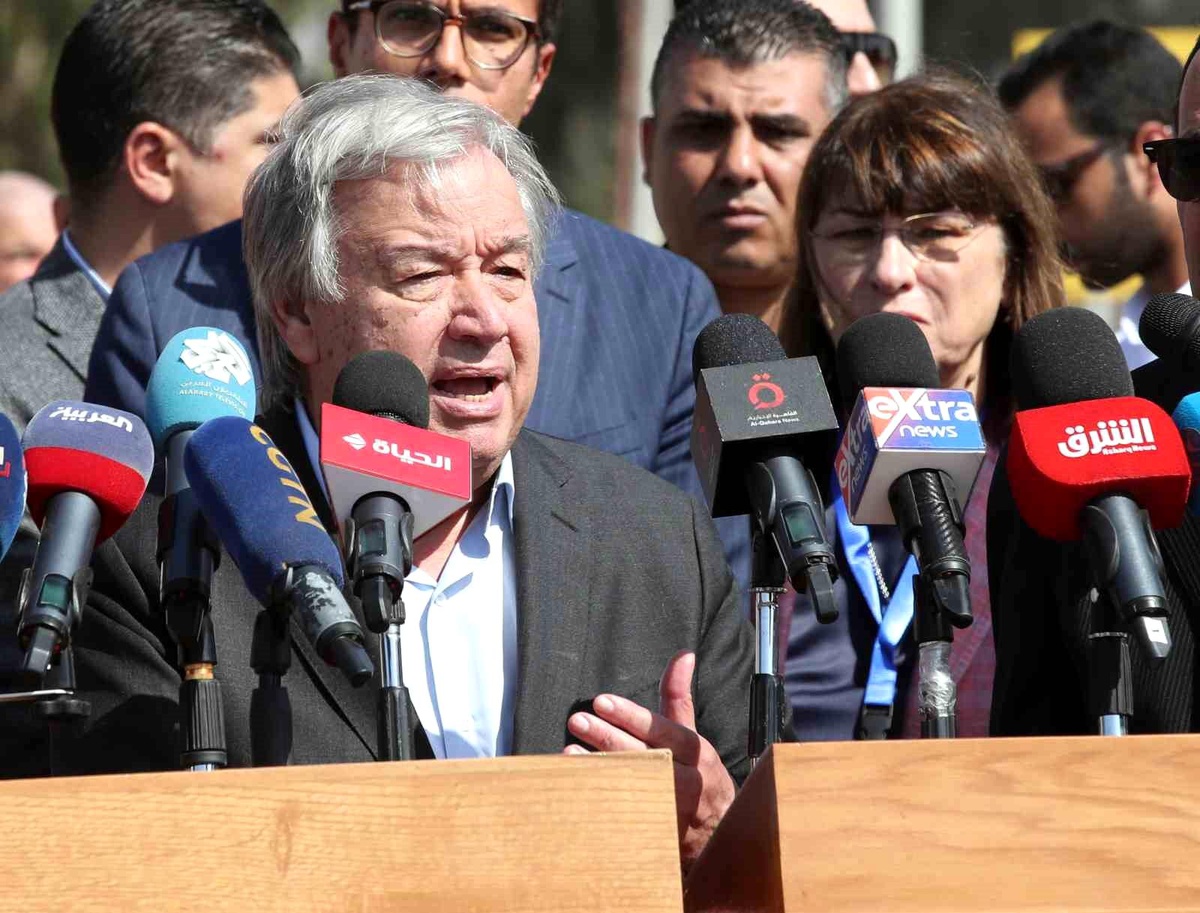 BM Genel Sekreteri Refah Sınır Kapısı\'na geldi