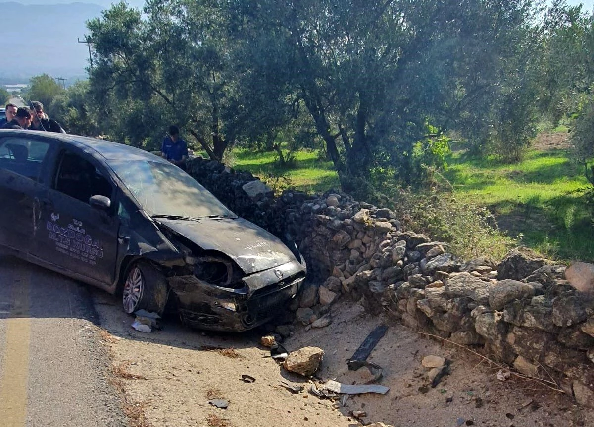 Aydın Bozdoğan\'da Sürücü Kursu Otomobili Kaza Yaptı: 2 Yaralı