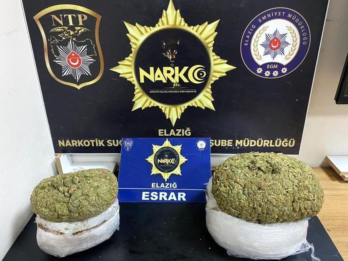 Elazığ\'da 5 Kilo 220 Gram Esrar Ele Geçirildi, Bir Şüpheli Tutuklandı