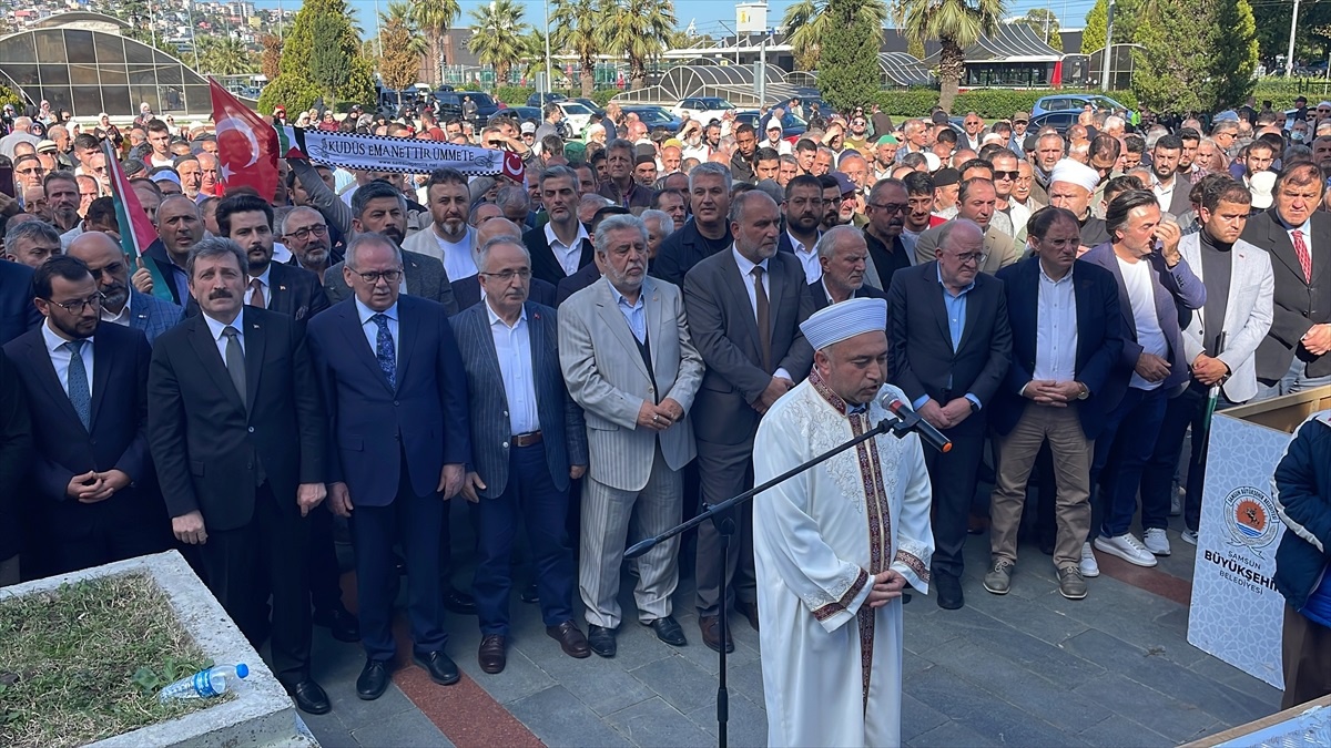 Samsun, Amasya, Tokat ve Sinop\'ta İsrail\'in Gazze\'ye saldırıları protesto edildi
