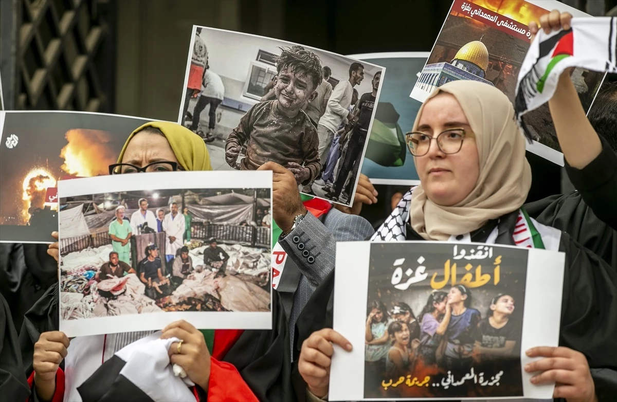 Tunus\'ta Hakimler İsrail\'in Gazze saldırılarını protesto etti