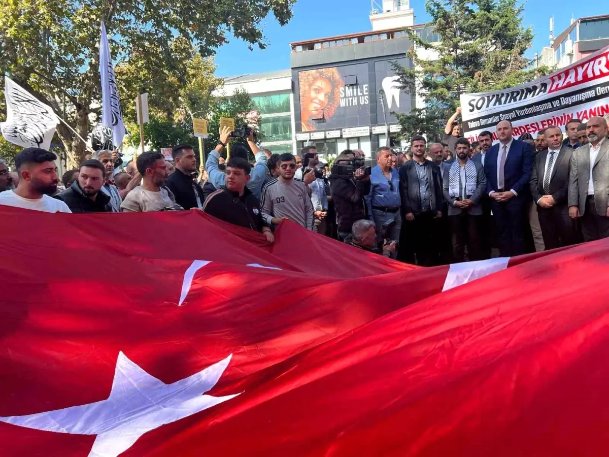 Yalova\'da İsrail\'in Filistinlilere saldırıları protesto edildi